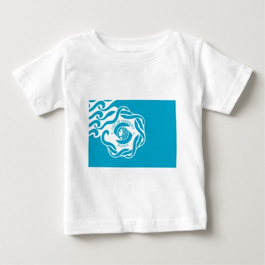 T-shirt Pour Bébé Drapeau de Seattle (Devant)