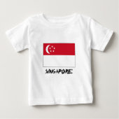 T-shirt Pour Bébé Drapeau de Singapour (Devant)