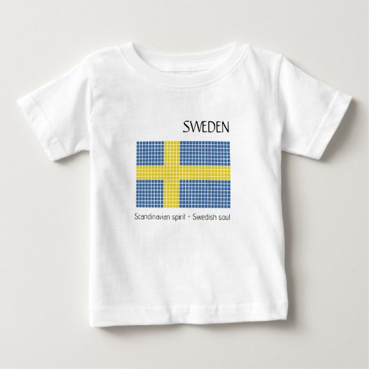 T-shirt Pour Bébé Drapeau de Suède (Devant)