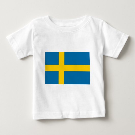 T-shirt Pour Bébé Drapeau de Suède (Devant)