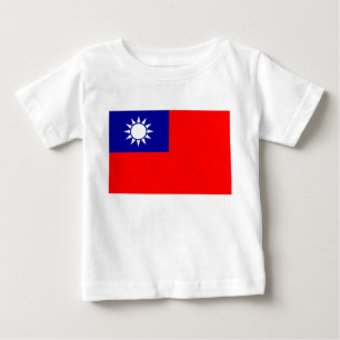 T-shirt Pour Bébé Drapeau de Taïwan : République de Chine, Taipei ch