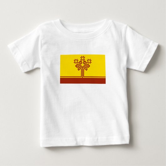 T-shirt Pour Bébé Drapeau de Tchouvachie (Devant)