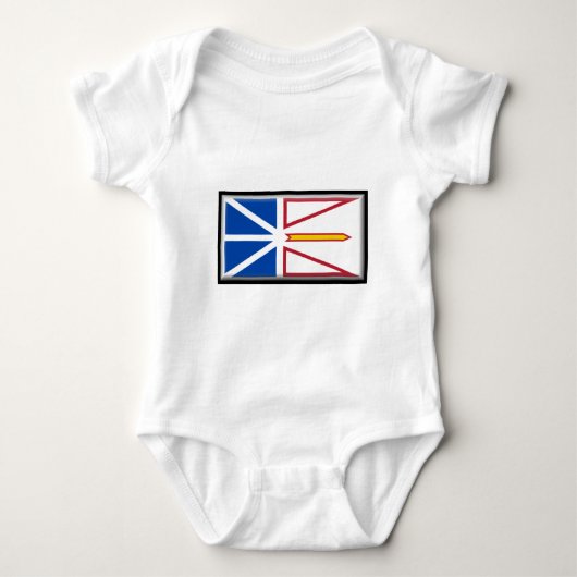 T-shirt Pour Bébé Drapeau de Terre-Neuve (Canada) (Devant)