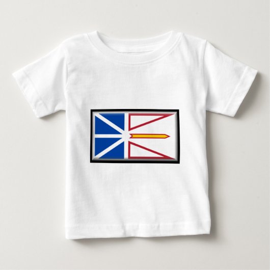 T-shirt Pour Bébé Drapeau de Terre-Neuve (Canada) (Devant)