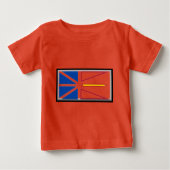 T-shirt Pour Bébé Drapeau de Terre-Neuve (Canada) (Devant)