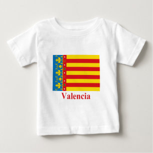 T-shirt Pour Bébé Drapeau de Valence avec le nom