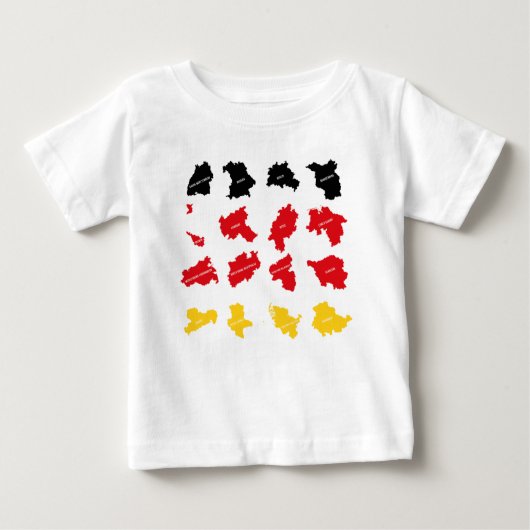 T-shirt Pour Bébé Drapeau des États allemands (Devant)
