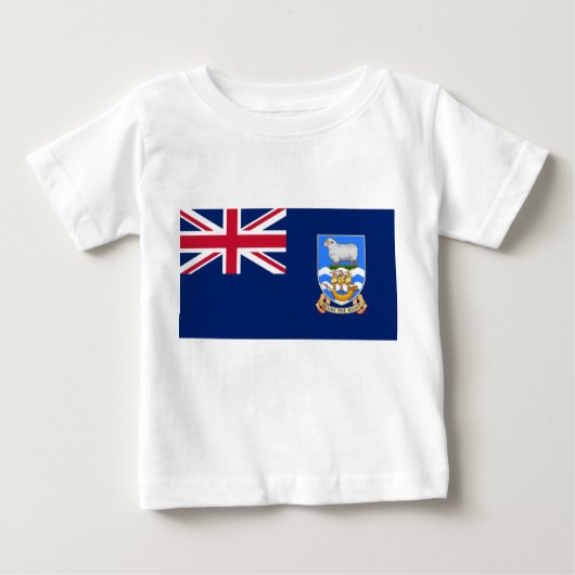 T-shirt Pour Bébé Drapeau des îles Falkland (Territoire britannique) (Devant)