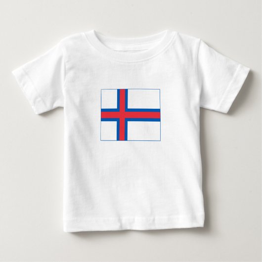 T-shirt Pour Bébé Drapeau des îles Féroé (Devant)