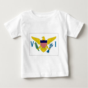 T-shirt Pour Bébé Drapeau des Îles Vierges