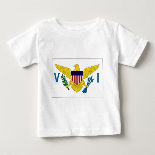 T-shirt Pour Bébé Drapeau des îles Vierges (Devant)