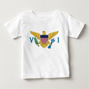 T-shirt Pour Bébé Drapeau des îles Vierges américaines