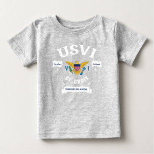 T-shirt Pour Bébé Drapeau des îles Vierges américaines St. Croix U