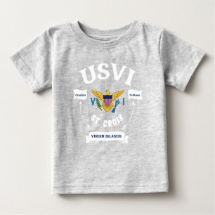 T-shirt Pour Bébé Drapeau des îles Vierges américaines St. Croix USV