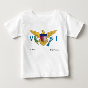 T-shirt Pour Bébé Drapeau des îles Vierges américaines St. Croix W