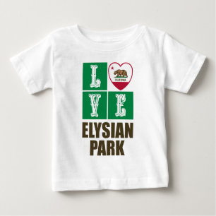T-shirt Pour Bébé Drapeau d'État de Californie Coeur Elysian Park