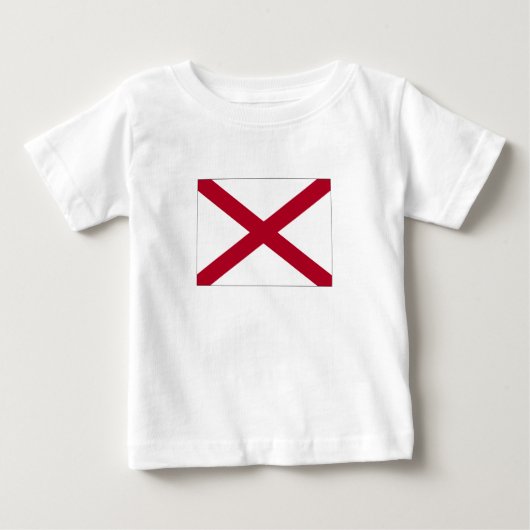 T-shirt Pour Bébé Drapeau d'État de l'Alabama (Devant)