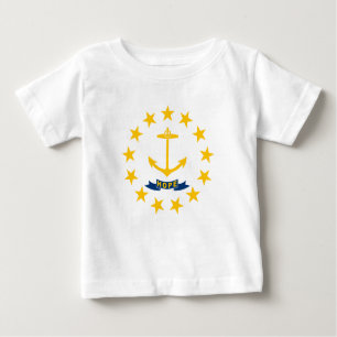 T-shirt Pour Bébé Drapeau d'État de Rhode Island