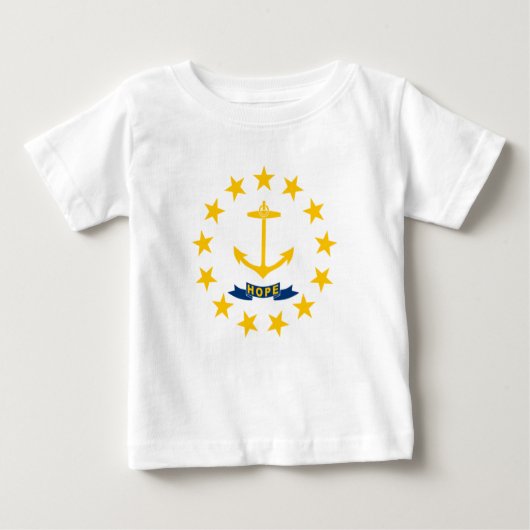 T-shirt Pour Bébé Drapeau d'État de Rhode Island (Devant)