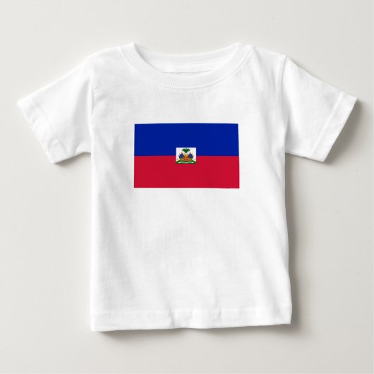 T-shirt Pour Bébé Drapeau d'Haïti (Devant)