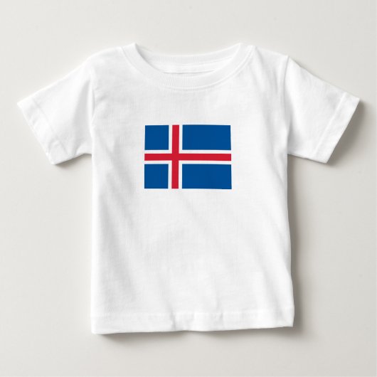 T-shirt Pour Bébé Drapeau d'Islande (Devant)