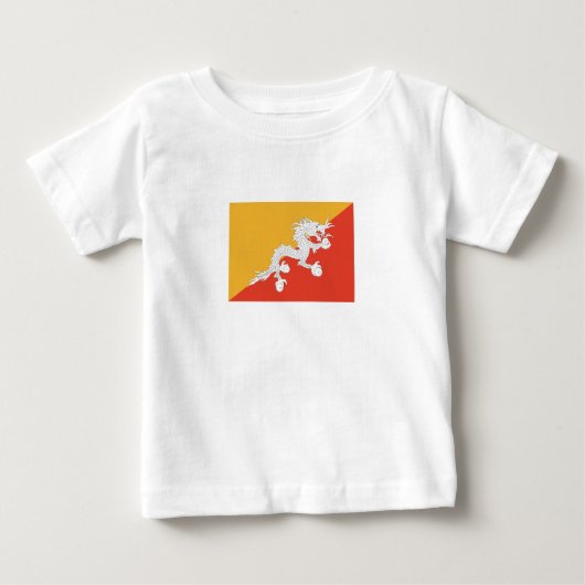 T-shirt Pour Bébé Drapeau du Bhoutan patriotique (Devant)