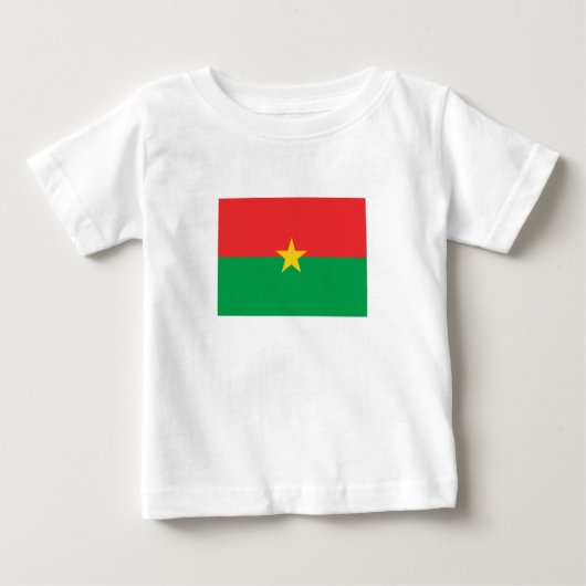 T-shirt Pour Bébé Drapeau du Burkina Faso patriotique (Devant)