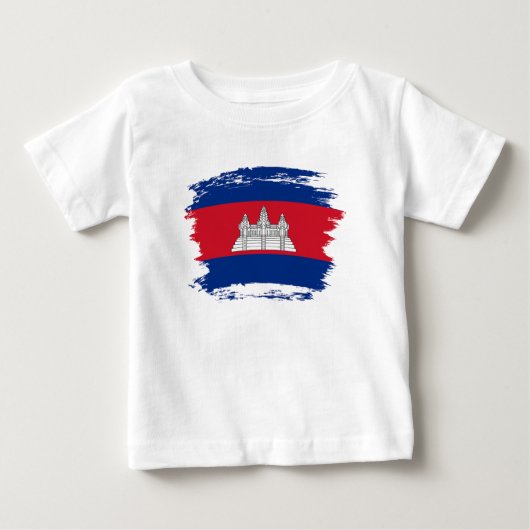 T-shirt Pour Bébé drapeau du Cambodge (Devant)