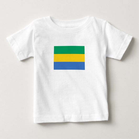 T-shirt Pour Bébé Drapeau du Gabon (Devant)