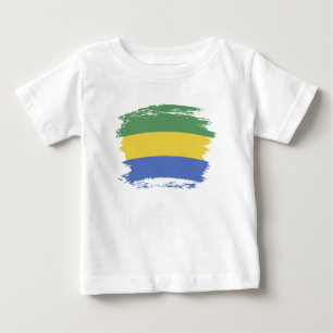 T-shirt Pour Bébé Drapeau du Gabon
