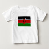 T-shirt Pour Bébé Drapeau du Kenya (Devant)