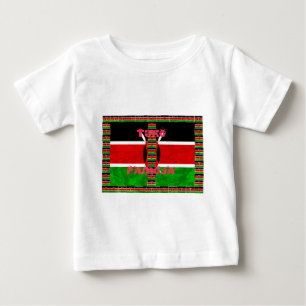 T-shirt Pour Bébé Drapeau du Kenya : Tuko Pamoja - Design d'art de l
