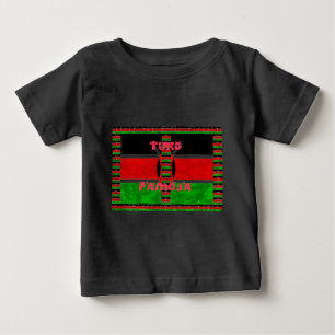 T-shirt Pour Bébé Drapeau du Kenya : Tuko Pamoja - Design d'art de l