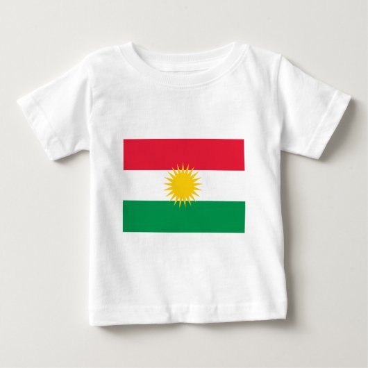 T-shirt Pour Bébé Drapeau du Kurdistan (Devant)