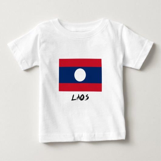 T-shirt Pour Bébé Drapeau du Laos (Devant)