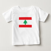 T-shirt Pour Bébé Drapeau du Liban (Devant)