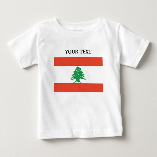 T-shirt Pour Bébé Drapeau du Liban (Devant)