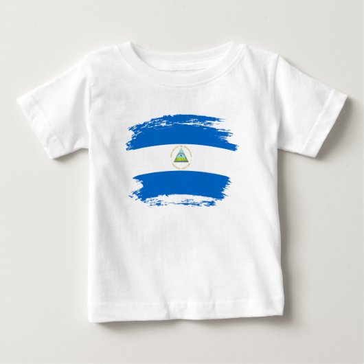 T-shirt Pour Bébé Drapeau du Nicaragua (Devant)