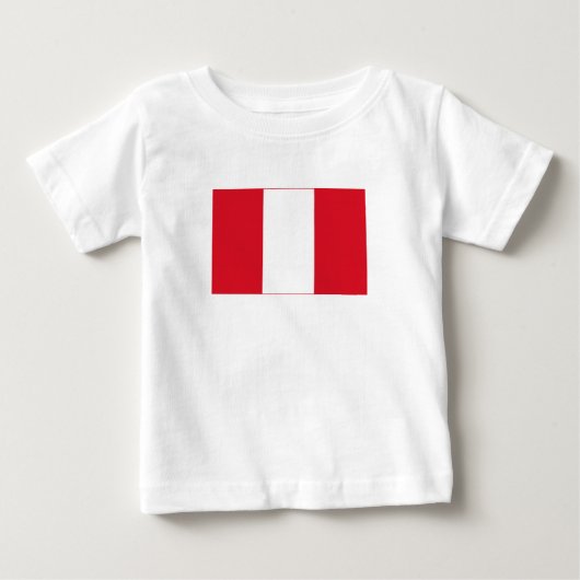 T-shirt Pour Bébé Drapeau du Pérou (Devant)