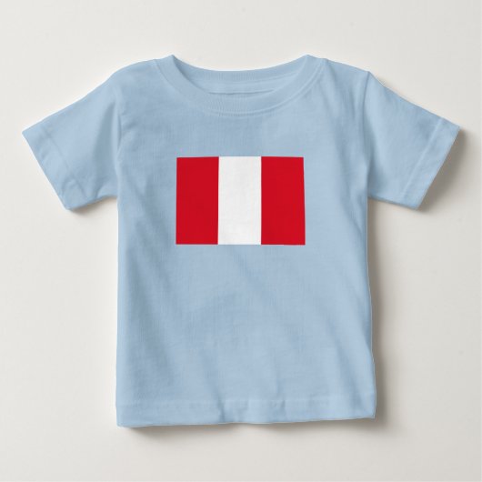 T-shirt Pour Bébé Drapeau du Pérou (Devant)