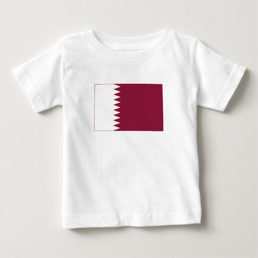 T-shirt Pour Bébé Drapeau du Qatar (Devant)