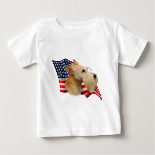 T-shirt Pour Bébé Drapeau écossais Terrier (blé)