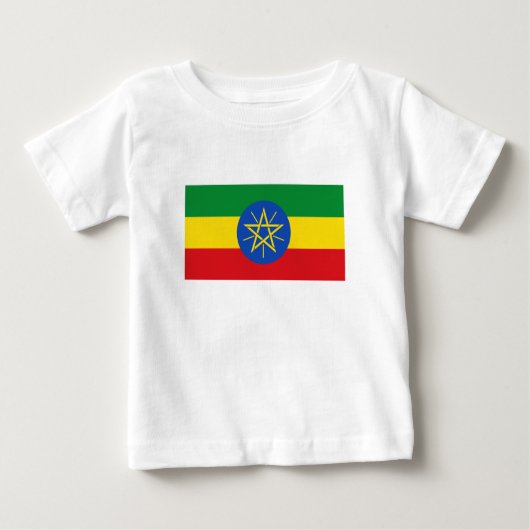 T-shirt Pour Bébé Drapeau Éthiopie (Devant)