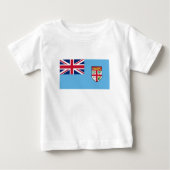 T-shirt Pour Bébé Drapeau Fidji (Devant)