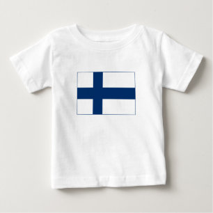 T-shirt Pour Bébé Drapeau Finlande