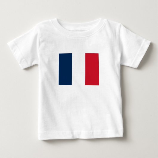 T-shirt Pour Bébé Drapeau français (Devant)