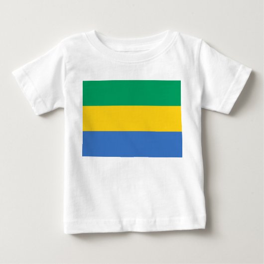 T-shirt Pour Bébé Drapeau gabonais (Gabon) (Devant)