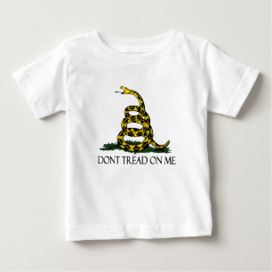 T-shirt Pour Bébé Drapeau Gadsden, Arrière - plan Jaune