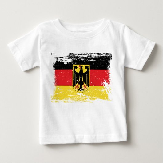 T-shirt Pour Bébé Drapeau grunge de l'Allemagne (Devant)