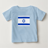 T-shirt Pour Bébé Drapeau Israël (Devant)